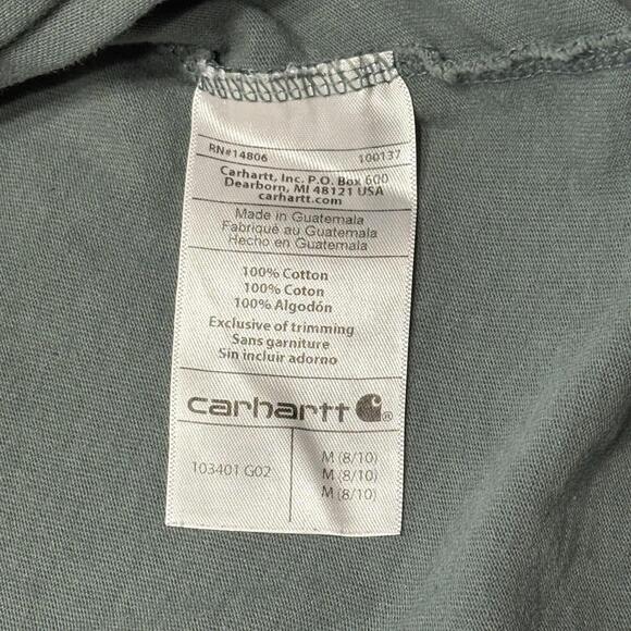 Carhartt Shirt Women Med (8-10) Graphic Logo Gorpcore Balsam Green 103401 G02 - Picture 5 of 7